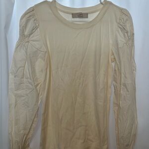 LOFT Ivory Long Sleeve Top